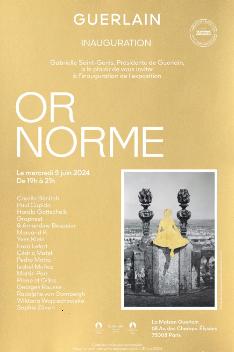 Affiche d'inauguration d'Or Norme, Maison Guerlain, 5 juin 2024